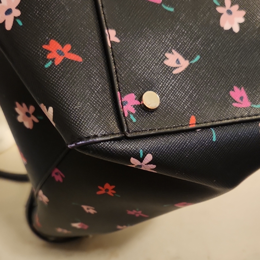 kate spade Black Floral Print Tote - Picture 14 of 16